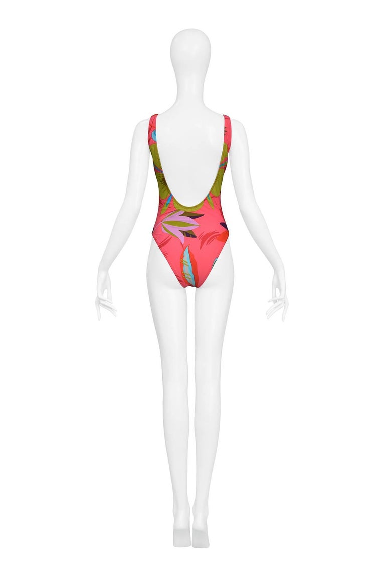 1999 Tom Ford For Gucci Pink Floral One Pice Swimsuit At 1stdibs