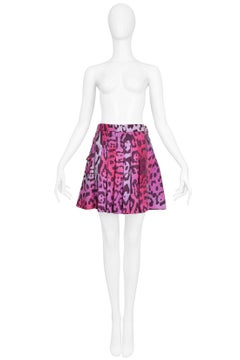 John Galliano for Dior 2005 Leopard 'Gambler' Pleated Skirt