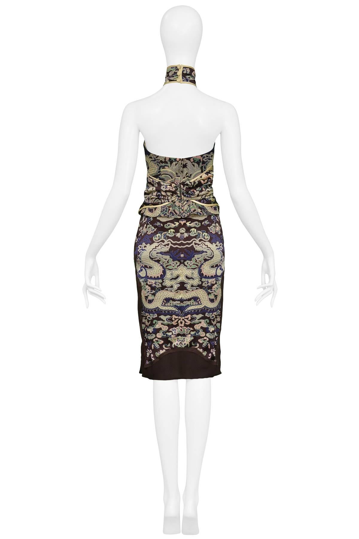 Tom Ford for Yves Saint Laurent Yellow and Purple Dragon Ensemble, 2004 In Excellent Condition In Los Angeles, CA