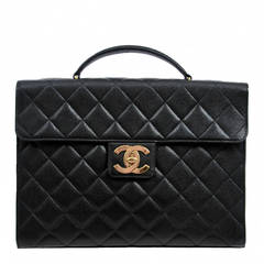 Vintage Chanel Caviar Lap Top Bag