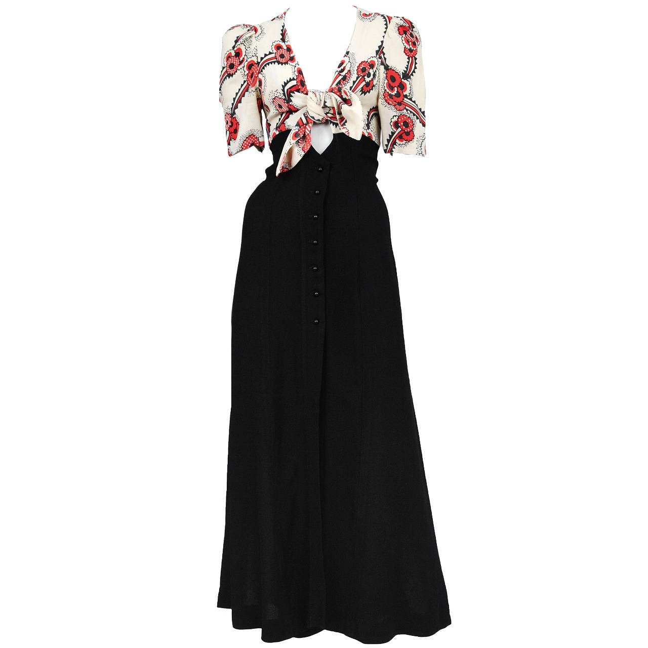 Ossie Clark Crepe Dress With Iconic Celia Birtwell Print