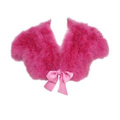 Vintage Dior Pink Marabou Feather Bolero