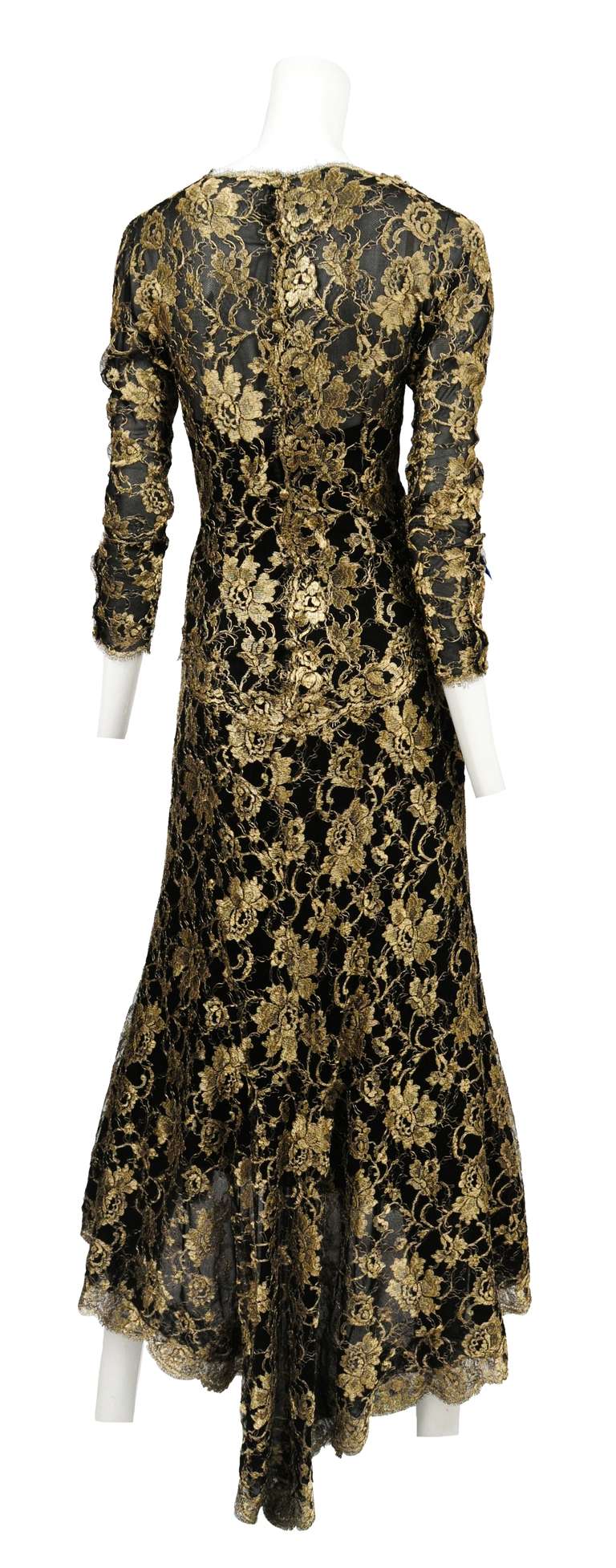 chanel black and gold dress