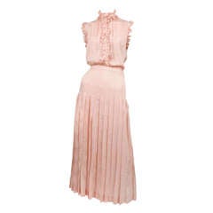 Chanel pink  silk ensemble