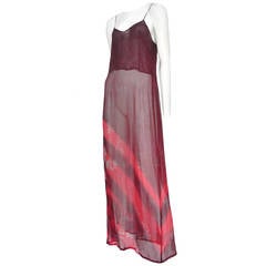 Vintage Pink chiffon stripe dress