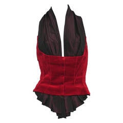 Velvet Bustier Top