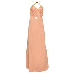 Jacques Cassia Metal Halter Dress