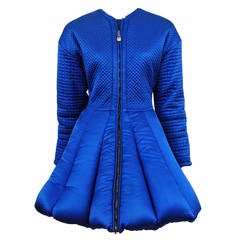 Gianni Versace Blue Quilted Puffer Coat 3