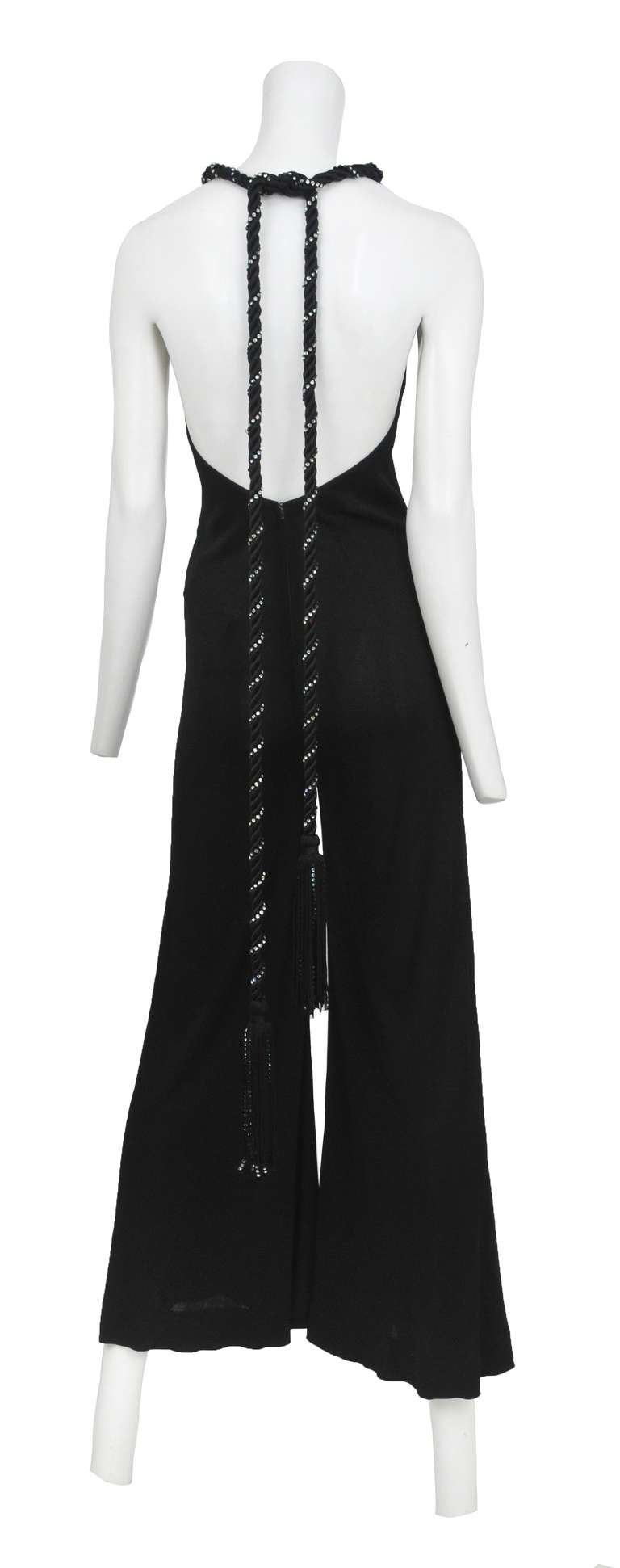 Bob Mackie Jersey Halter Jumpsuit In Good Condition In Los Angeles, CA