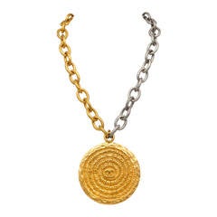 Chanel Two Tone Dial Necklace