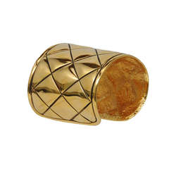 Vintage Chanel Wide Quilted Cuff