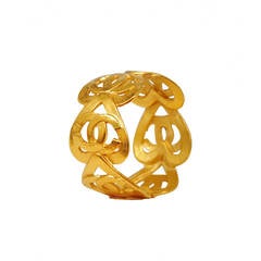 Vintage Chanel CC Heart Cuff