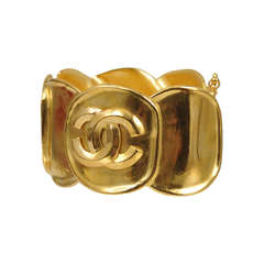 Chanel Gold Petal Bangle