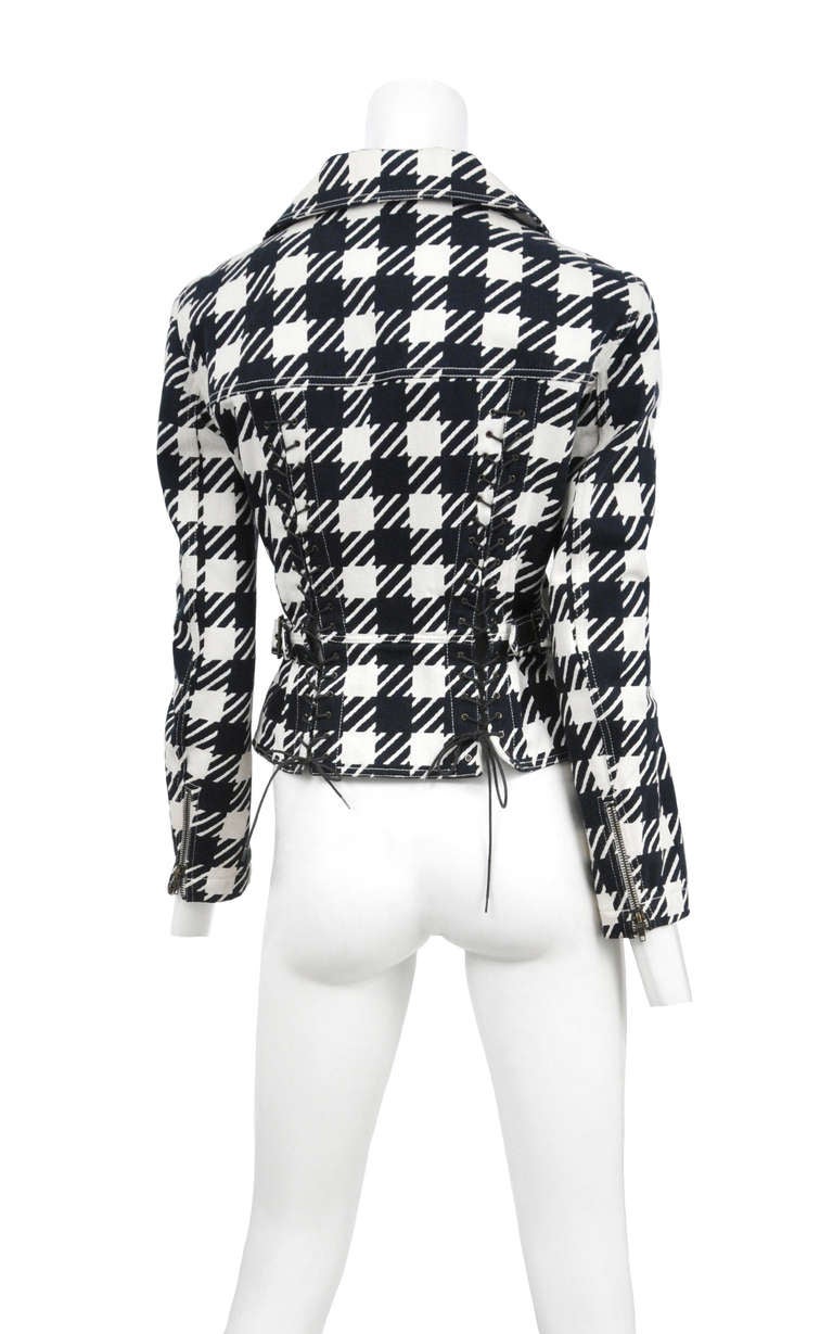 Alaia Navy Tati Print Jacket
