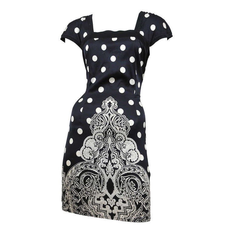 Gianni Versace Polka Dot Print Dress