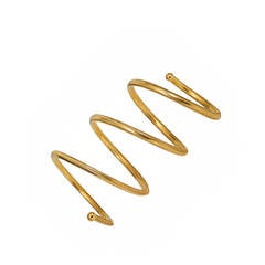 Chanel Gold Tone Coil Bracelet
