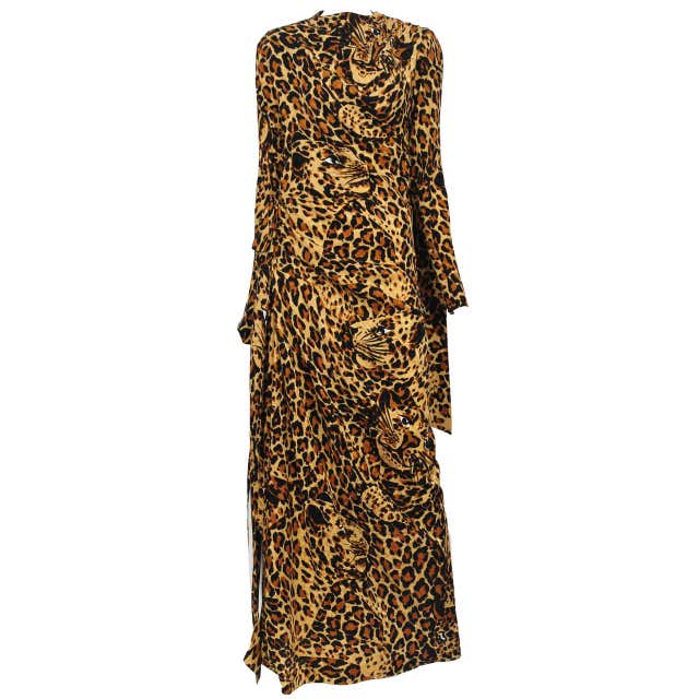Yves Saint Laurent Iconic Leopard Print Gown at 1stDibs