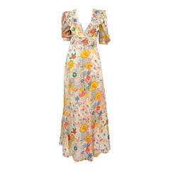 Vintage Ossie Clark and Celia Birtwell Floral Wrap Dress