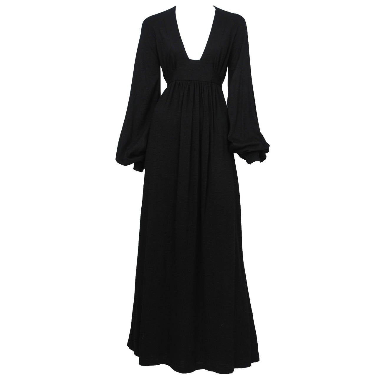 Ossie Clark Black Cuddle Dress