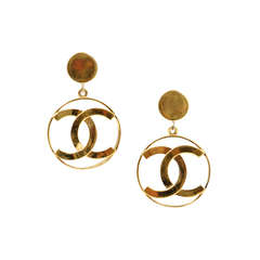 Vintage Chanel CC Dangle Earrings