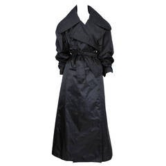 Alaia Black Wide Lapel Trench