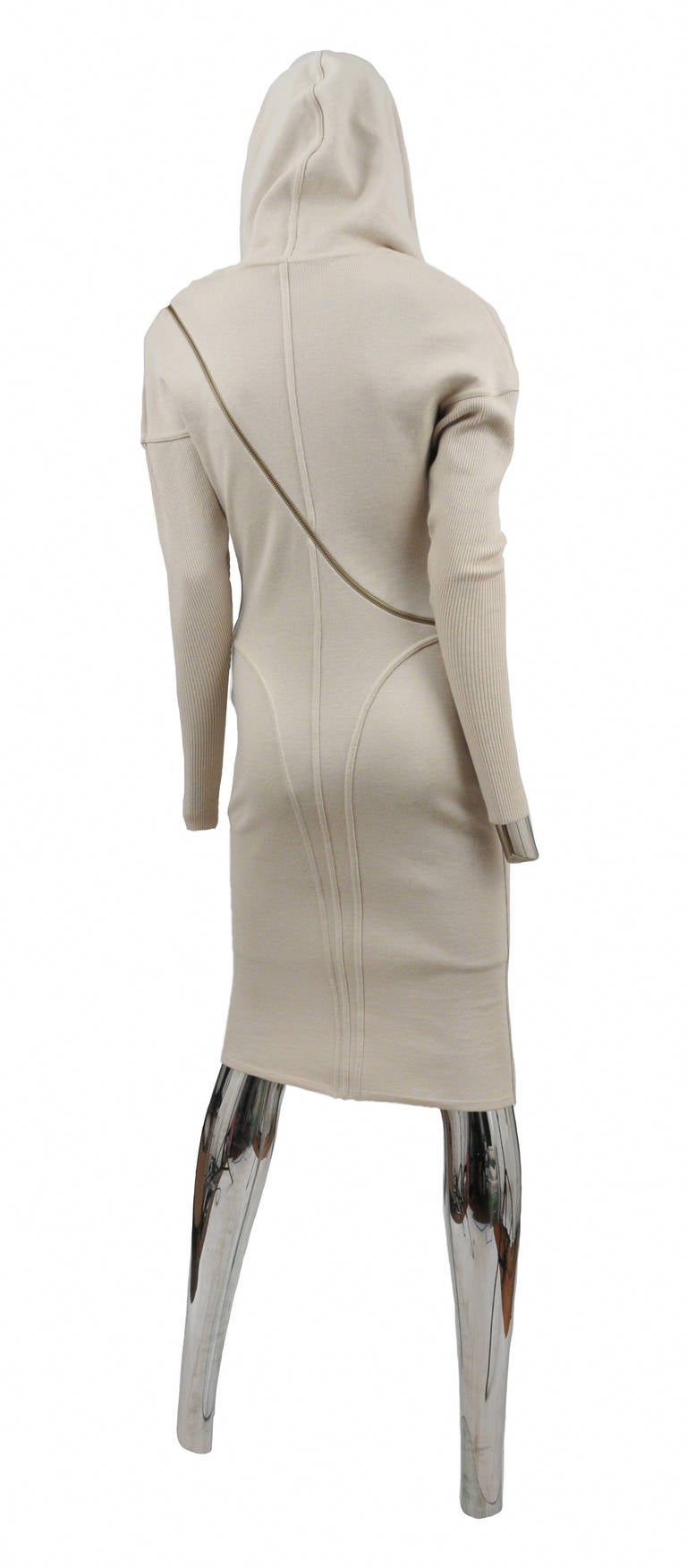 Iconic Hooded Alaia Zipper Dress
