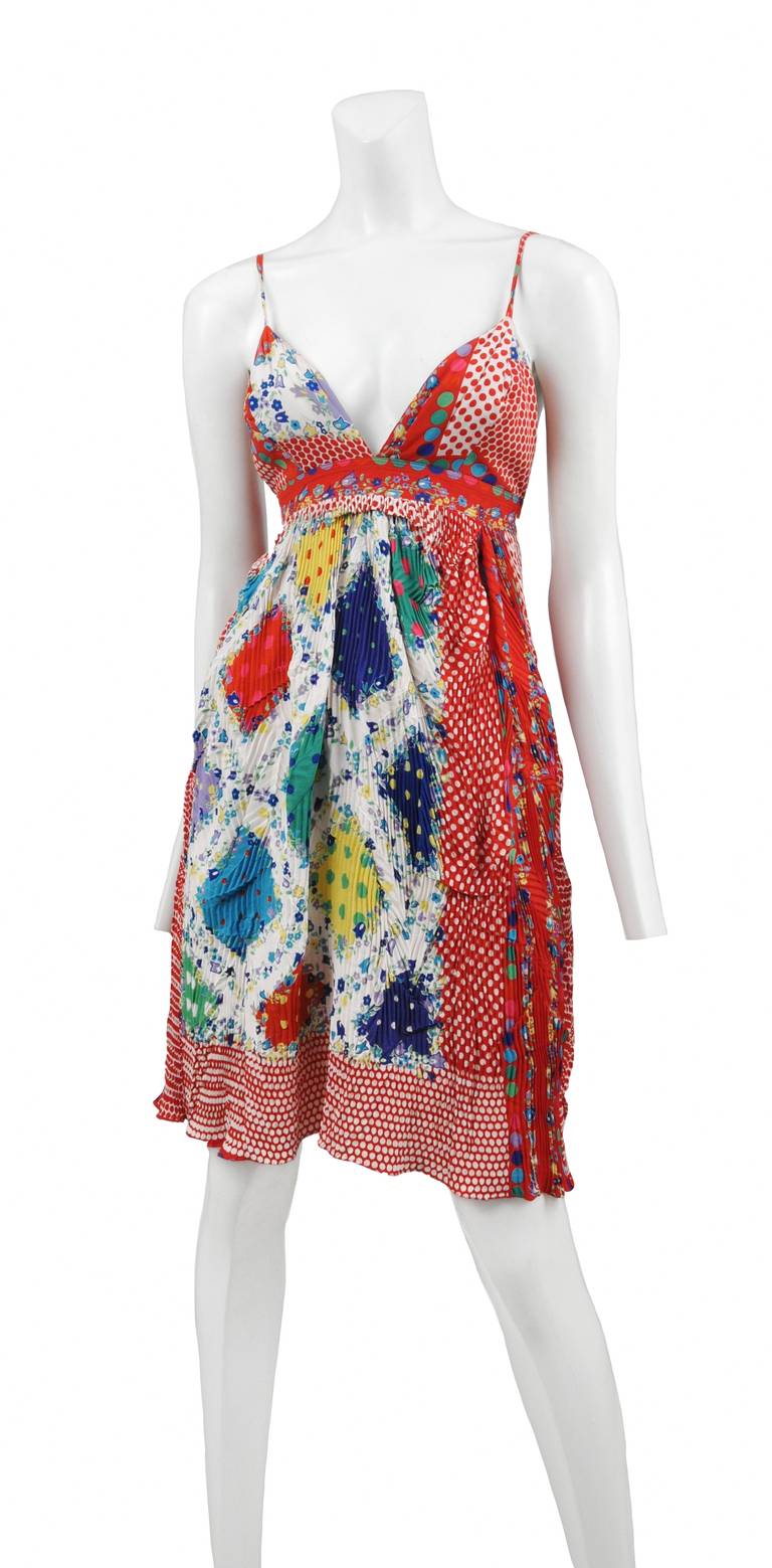 Multi Print Silk Versace Sun Dress