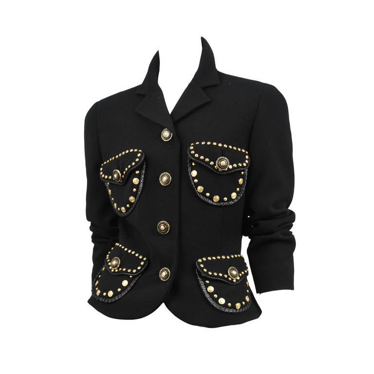 Studded Pocket Versace Blazer