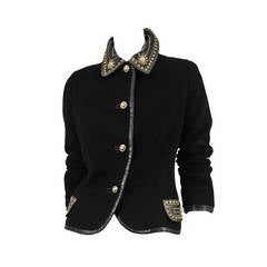 Vintage Stud Detailed Versace Jacket