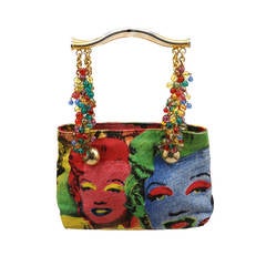 Vintage Marilyn Print Versace Cavas Mini Tote