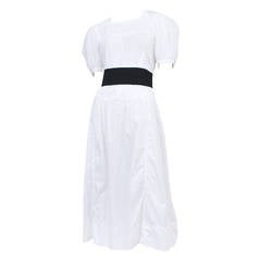 Comme Des Garcons White Elastic Dress