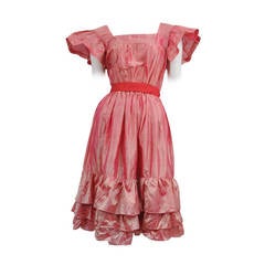 Yves Saint Laurent Pink Silk Play Dress