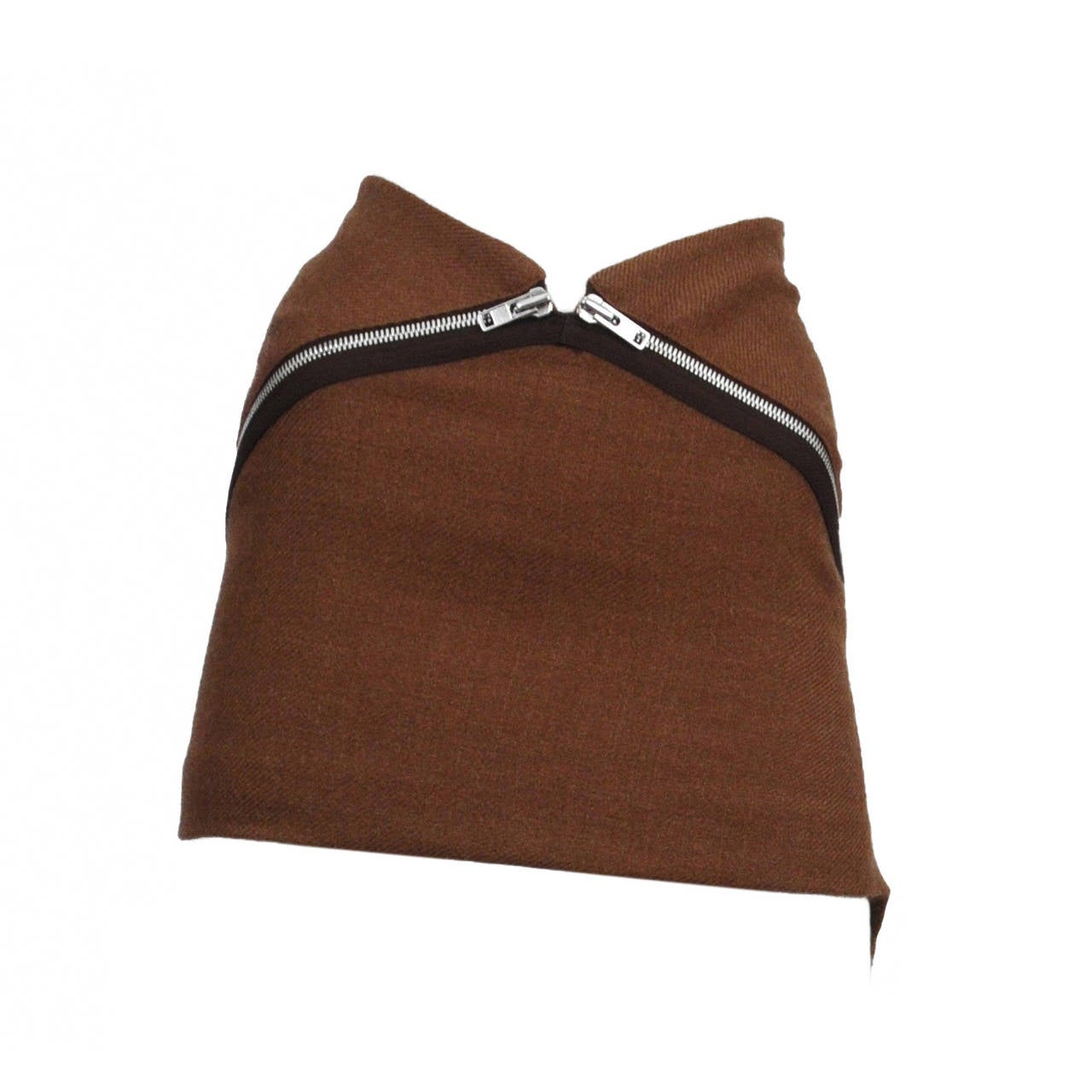Margiela Brown Zipper Skirt