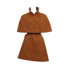 Norell Wool Caplet and Skirt Set