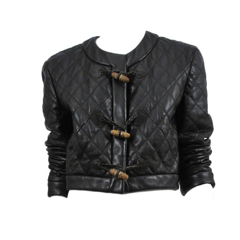 Rare Thimble Quilted Leather Jacket