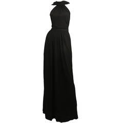 Yves Saint Laurent Backless Jersey Gown