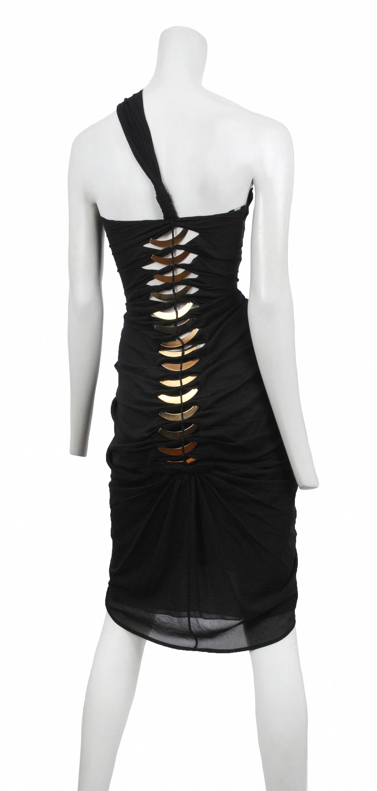 Tom Ford for Gucci Gold Metal Plate Dress