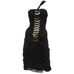 Tom Ford for Gucci Gold Metal Plate Dress