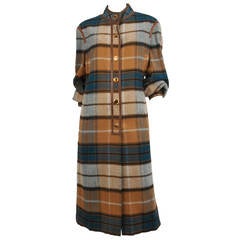 Gucci Vintage Plaid Coat Dress 6