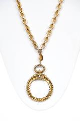 Chanel Gold Monocle Necklace
