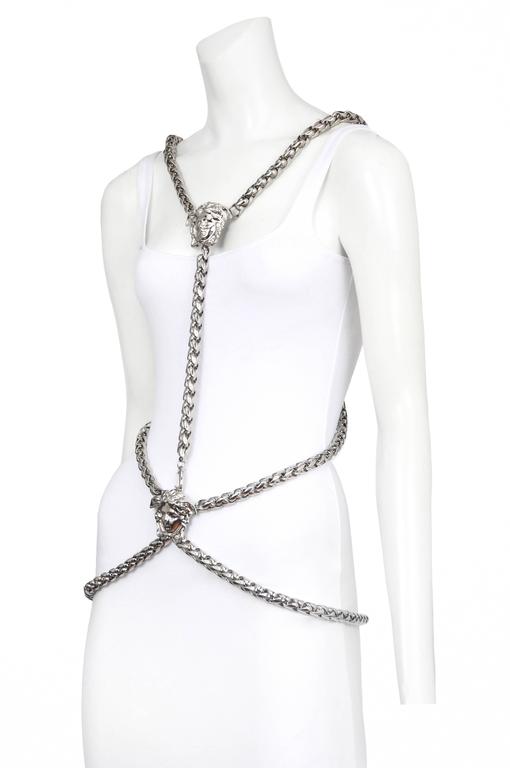 vrije tijd Trein BES Versace Medusa Body Chain Harness at 1stDibs | versace harness, versace  body chain, full body chain harness