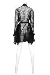 Alaia Black Mesh Open Front Dress
