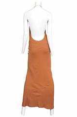 Gucci Tan Halter Gown