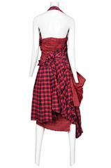 Comme Des Garcons Red Tartan Party Dress