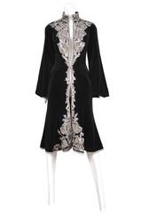 McQueen Embroidered Velvet Coat