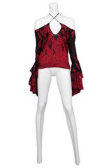 McQueen Red Floral Blouse