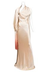McQueen Cream Gown with Ombre Fringe