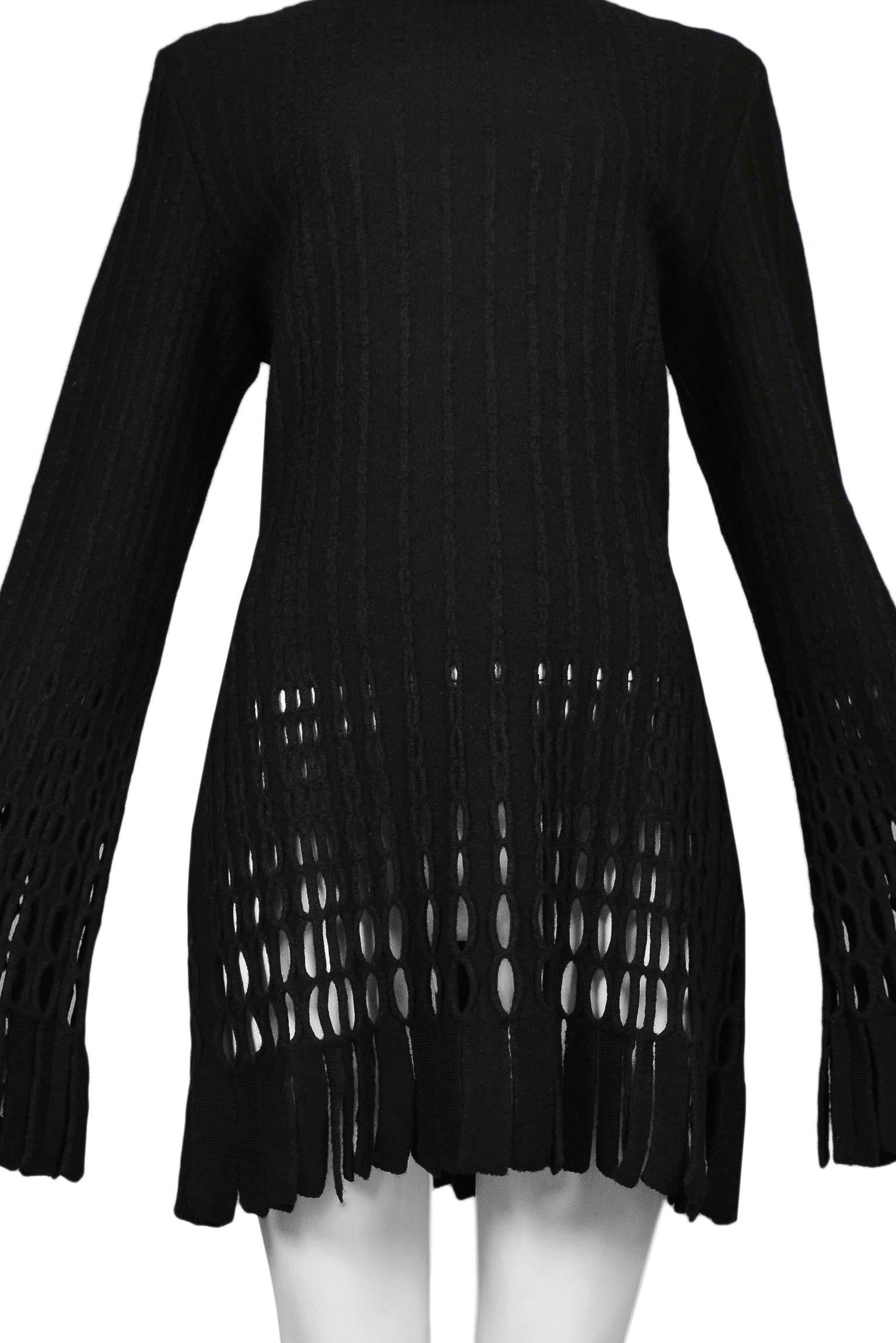 Women's Alaia Black Open Weave Dress