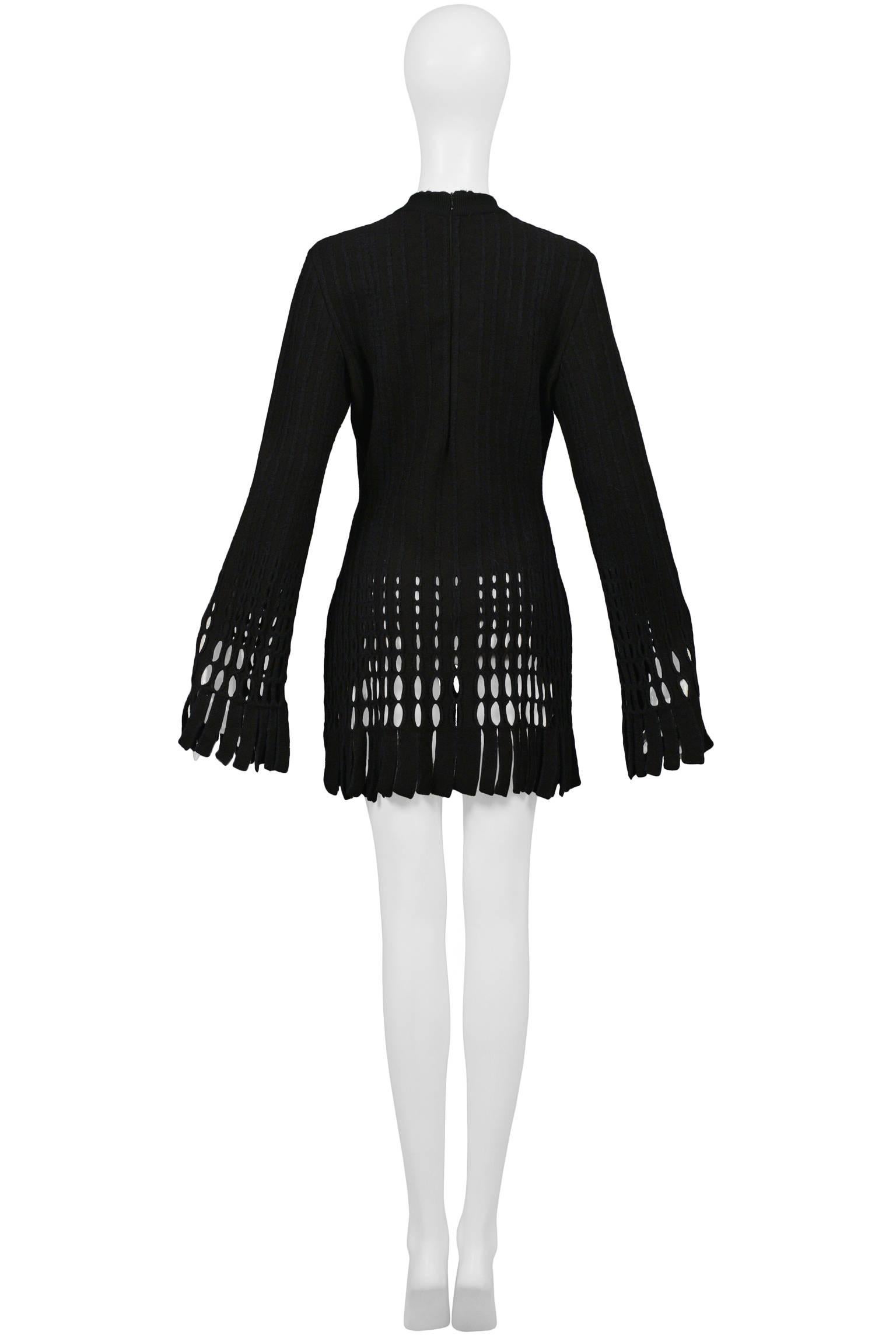 Alaia Black Open Weave Dress 1