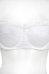 Alaia White Eyelet Lace Bra